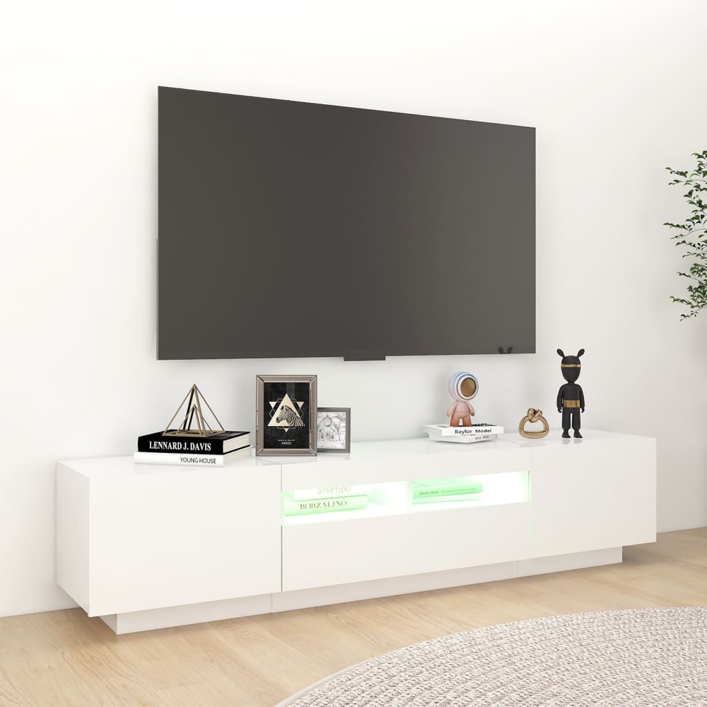 Tv Cabinet With Led Lights 180X35X40 Cm