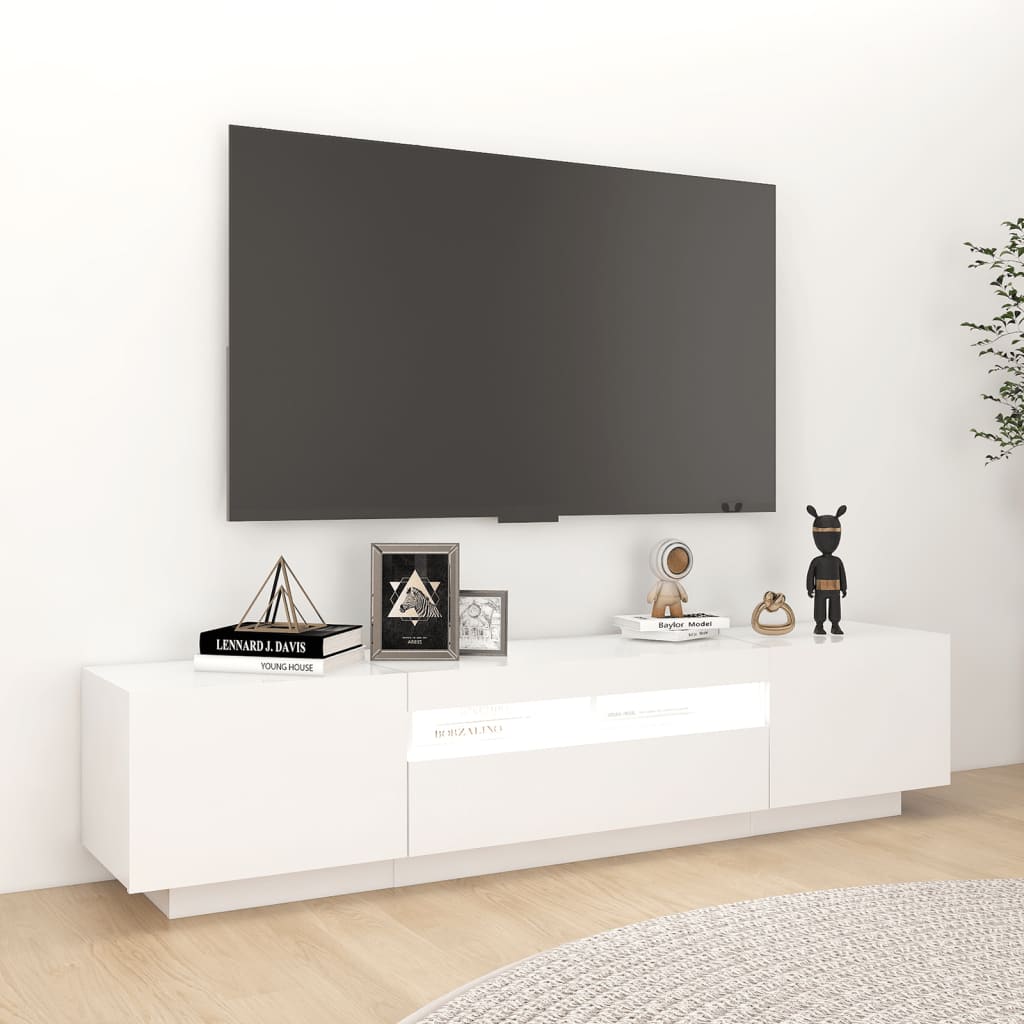 Tv Cabinet With Led Lights 180X35X40 Cm