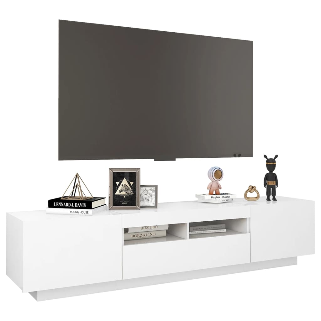 Tv Cabinet With Led Lights 180X35X40 Cm