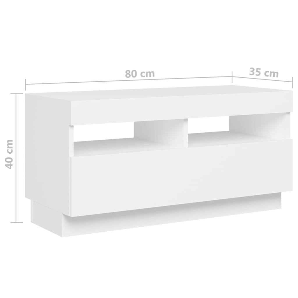 Tv Cabinet With Led Lights 180X35X40 Cm