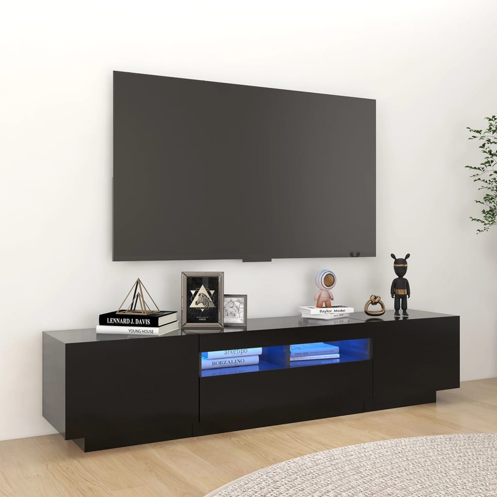 Tv Cabinet With Led Lights 180X35X40 Cm