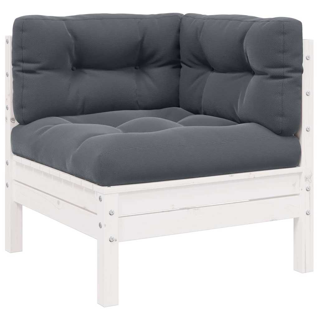 3 Piece Garden Lounge Set With Cream Cushions Solid Pinewood