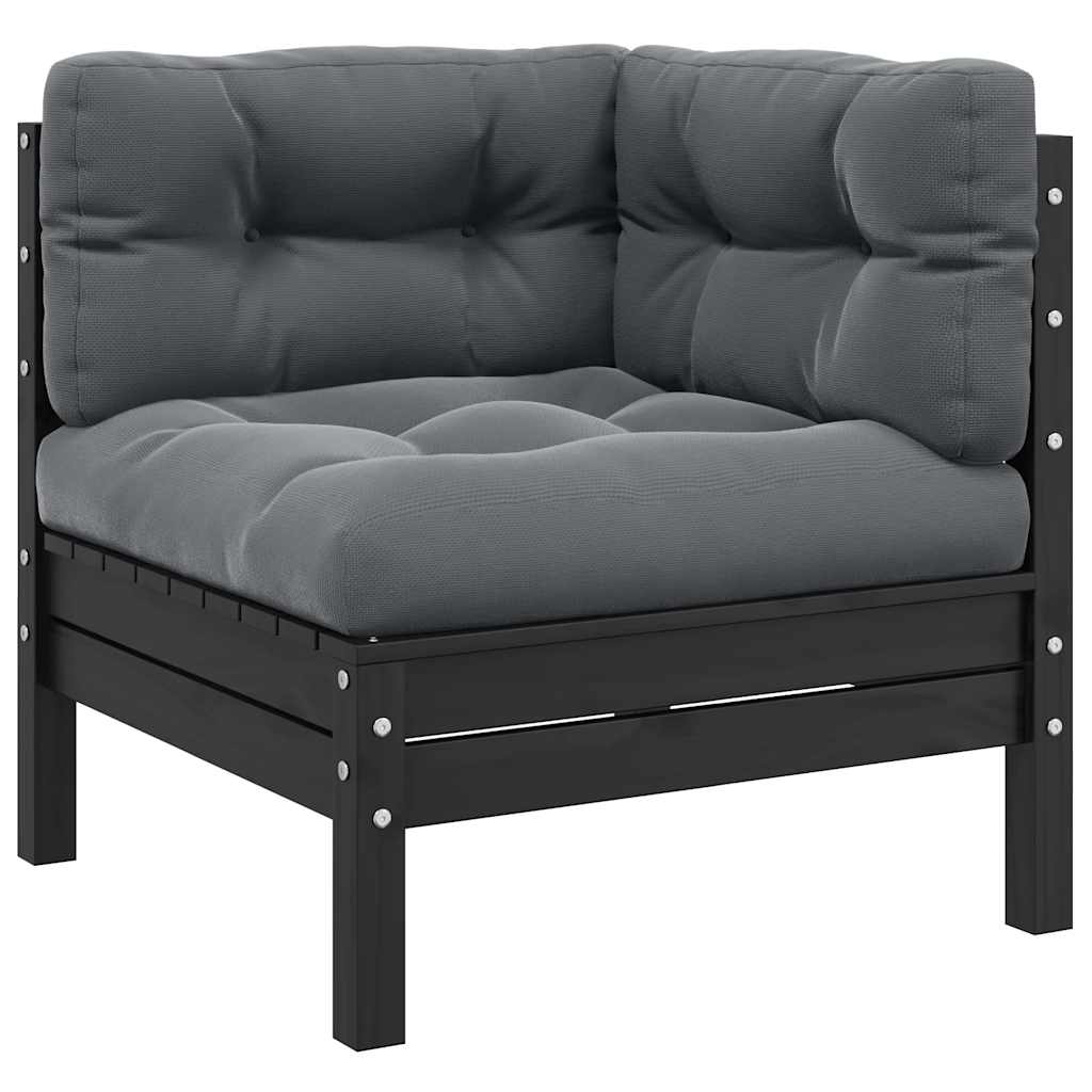 3 Piece Garden Lounge Set With Cream Cushions Solid Pinewood