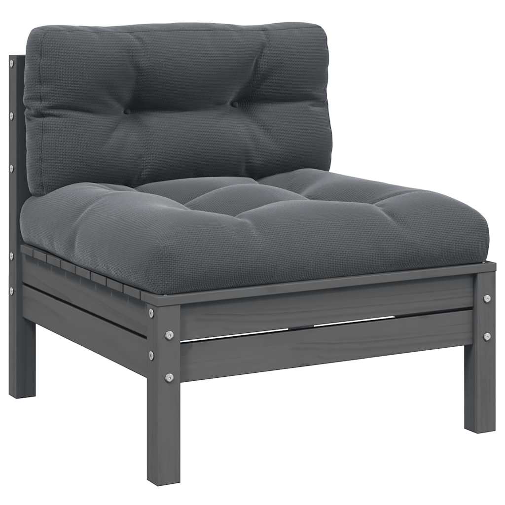 3 Piece Garden Lounge Set With Cream Cushions Solid Pinewood