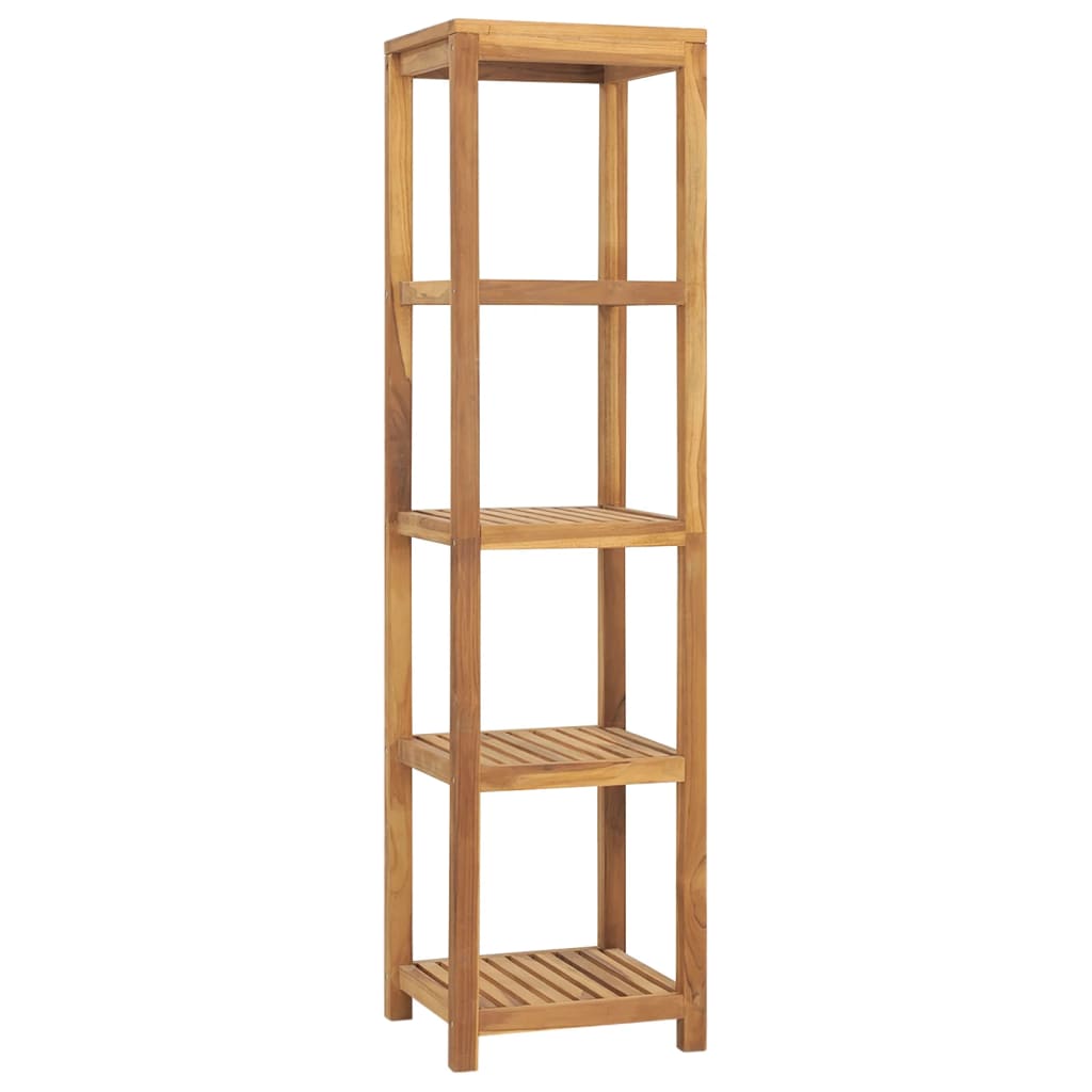 4-Tier Bathroom Storage Rack Solid Wood Teak 42X42X165 Cm
