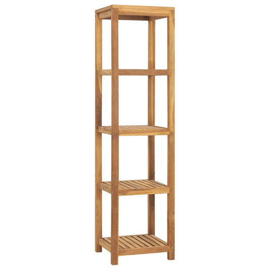 4-Tier Bathroom Storage Rack Solid Wood Teak 42X42X165 Cm