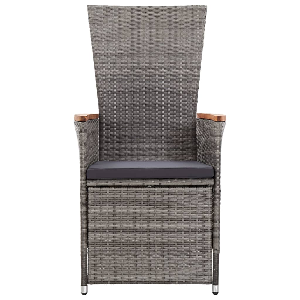 7 Piece Garden Dining Set With Cushions Grey