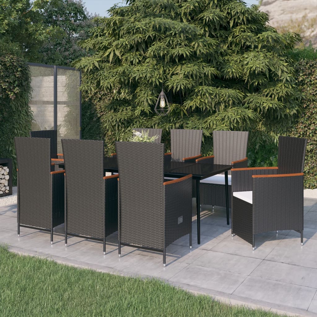 7 Piece Garden Dining Set With Cushions Grey