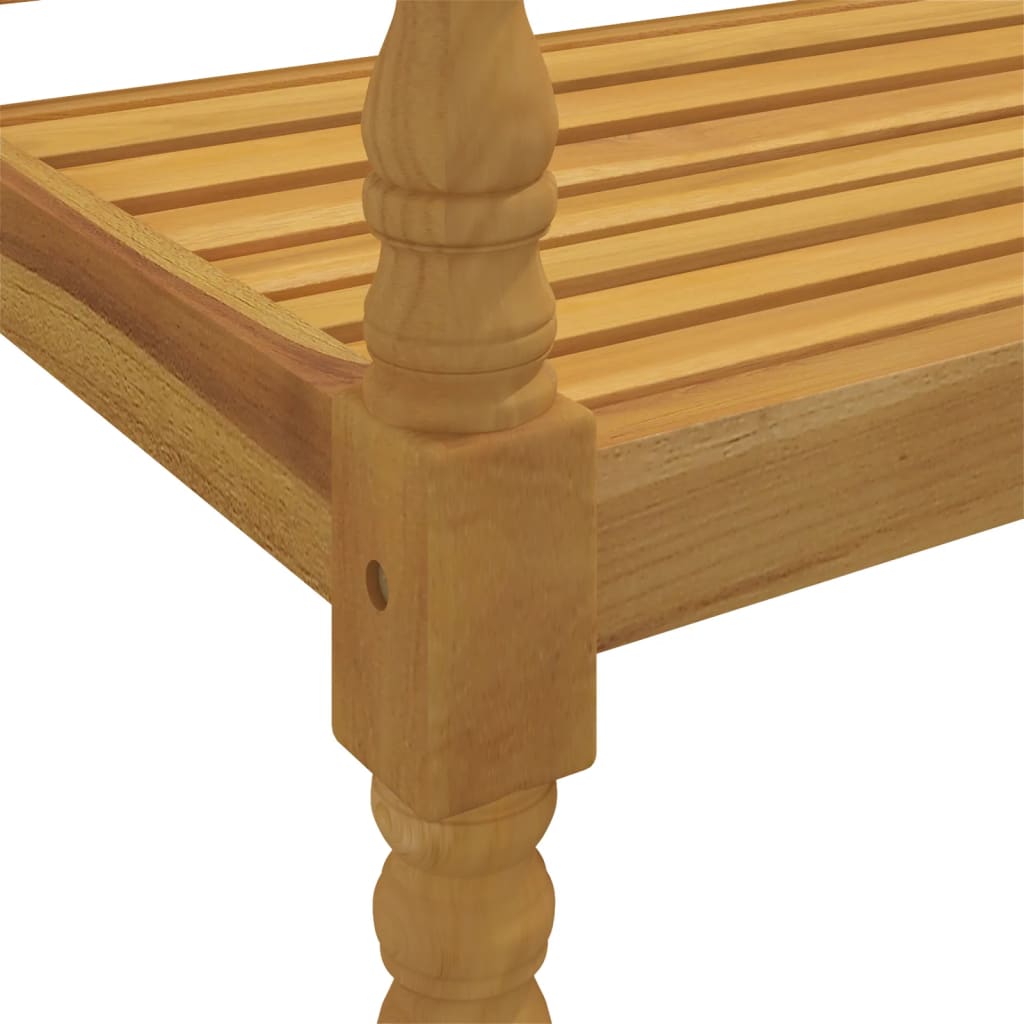 Batavia Bench With Cushion Solid Wood Teak