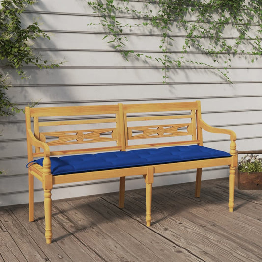 Batavia Bench With Cushion Solid Wood Teak
