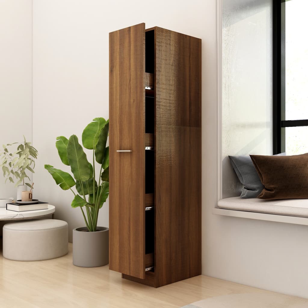 Apothecary Cabinet 30X42.5X150 Cm Engineered Wood