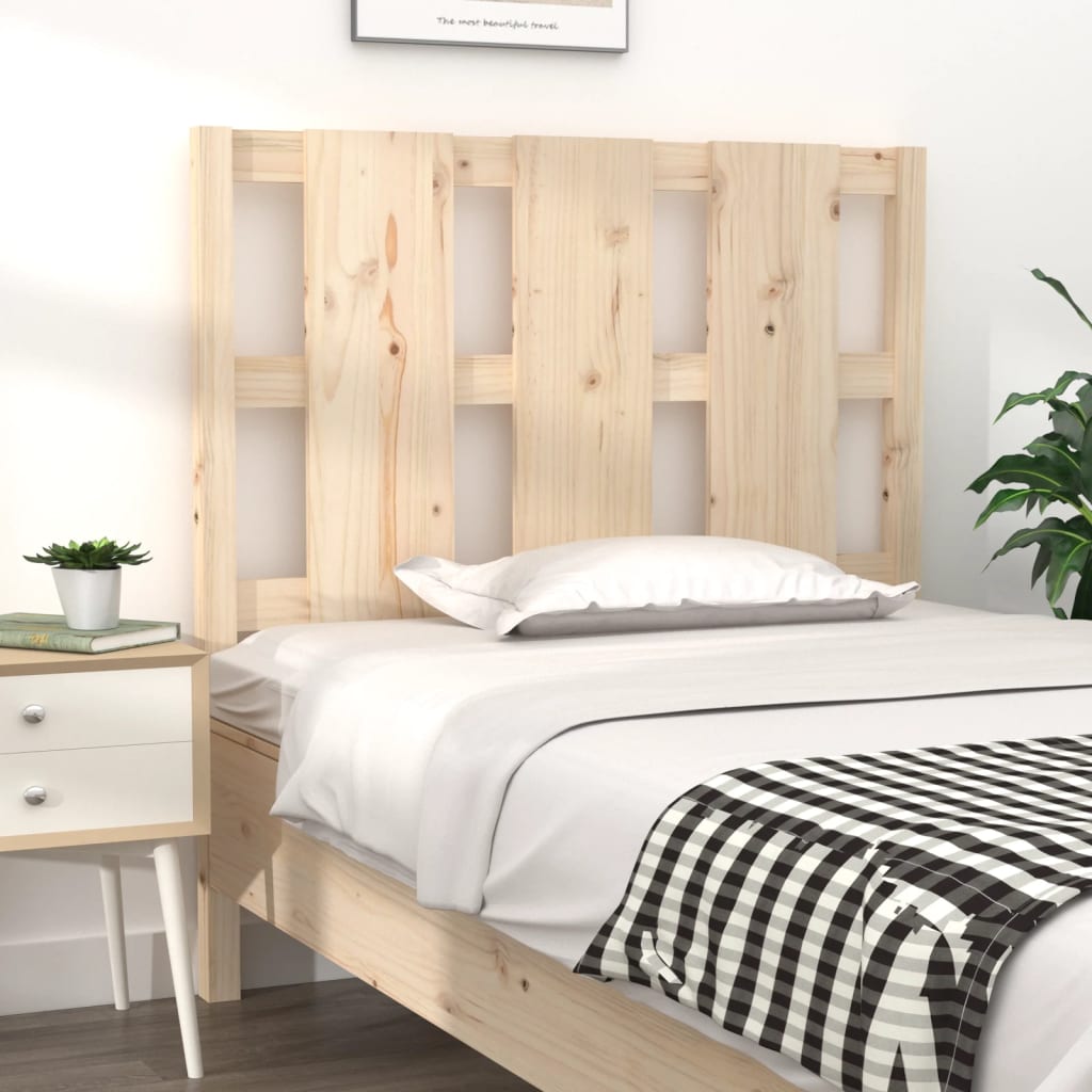 Bed Headboard 155.5 Cm Solid Wood Pine