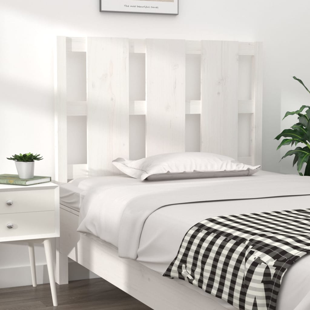 Bed Headboard 155.5 Cm Solid Wood Pine