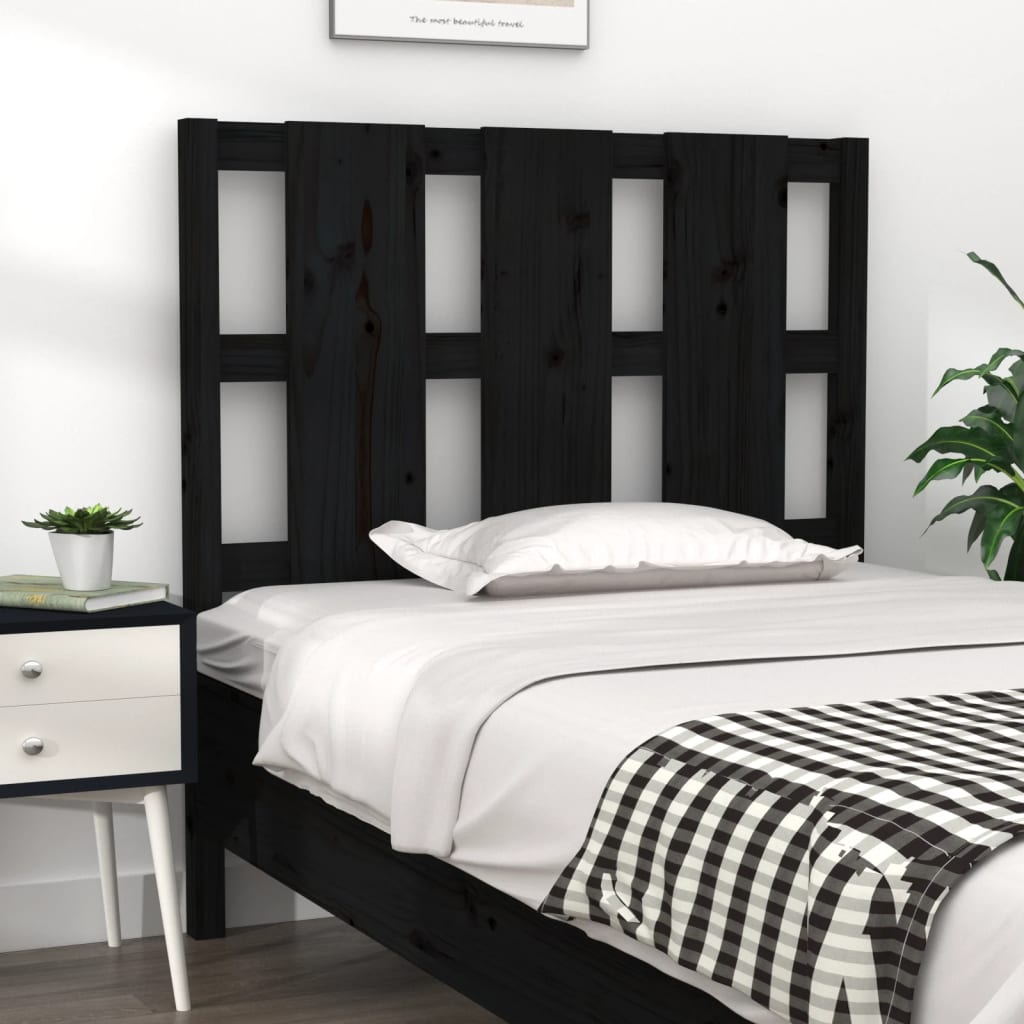 Bed Headboard 155.5 Cm Solid Wood Pine