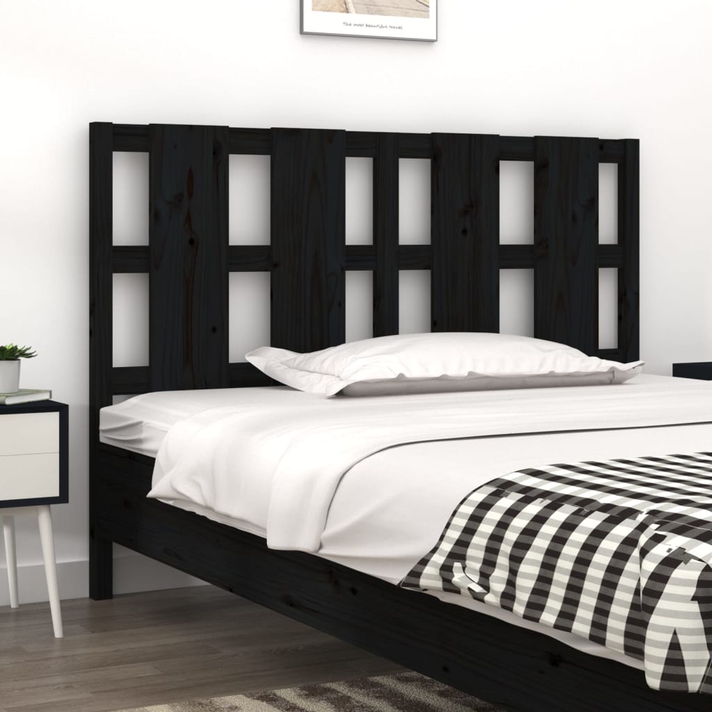 Bed Headboard 155.5 Cm Solid Wood Pine
