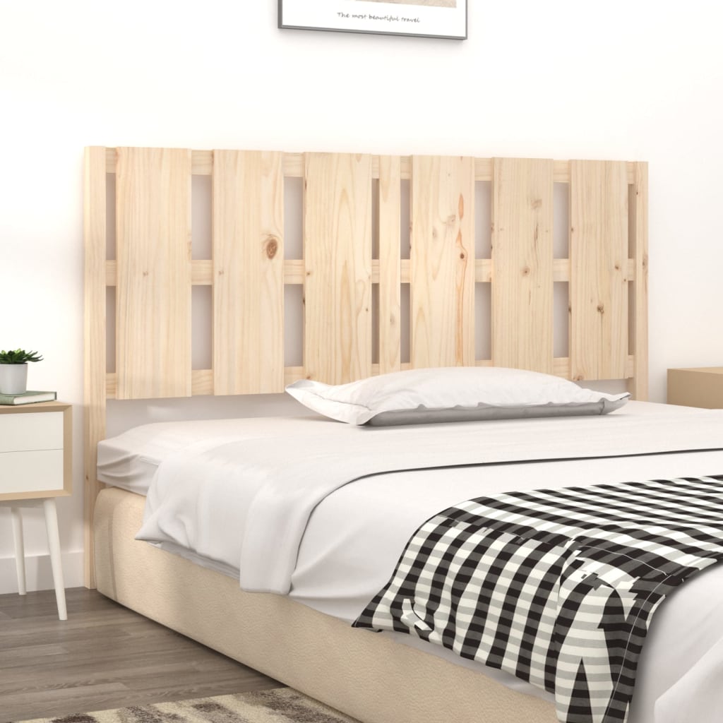 Bed Headboard 155.5 Cm Solid Wood Pine