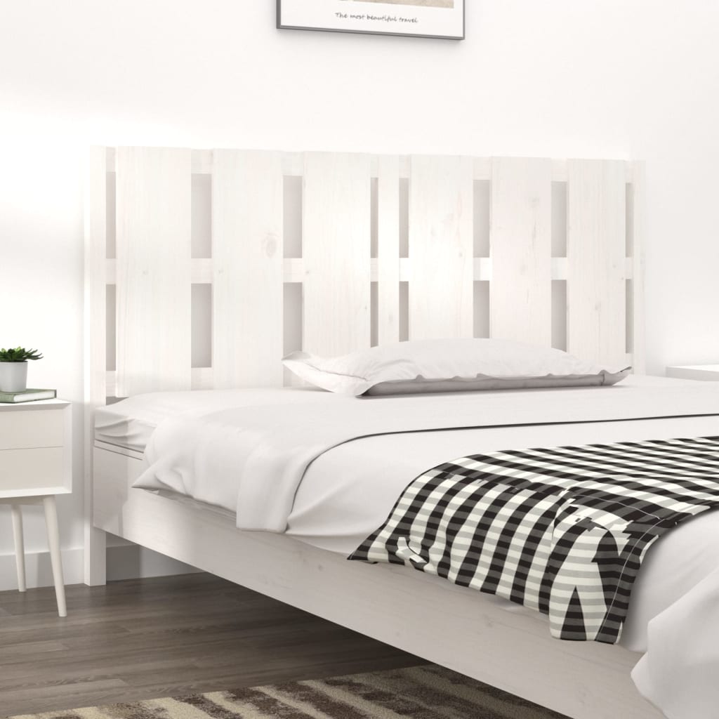 Bed Headboard 155.5 Cm Solid Wood Pine