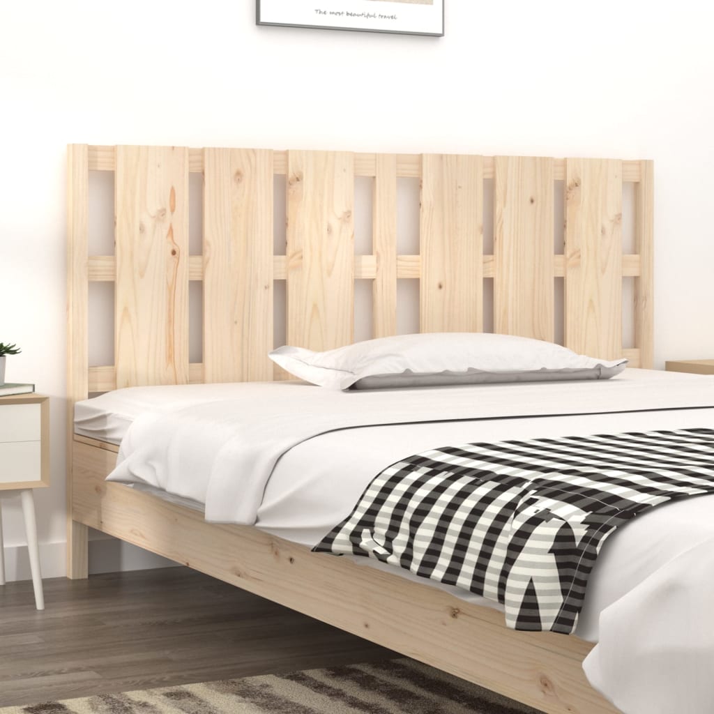 Bed Headboard 155.5 Cm Solid Wood Pine