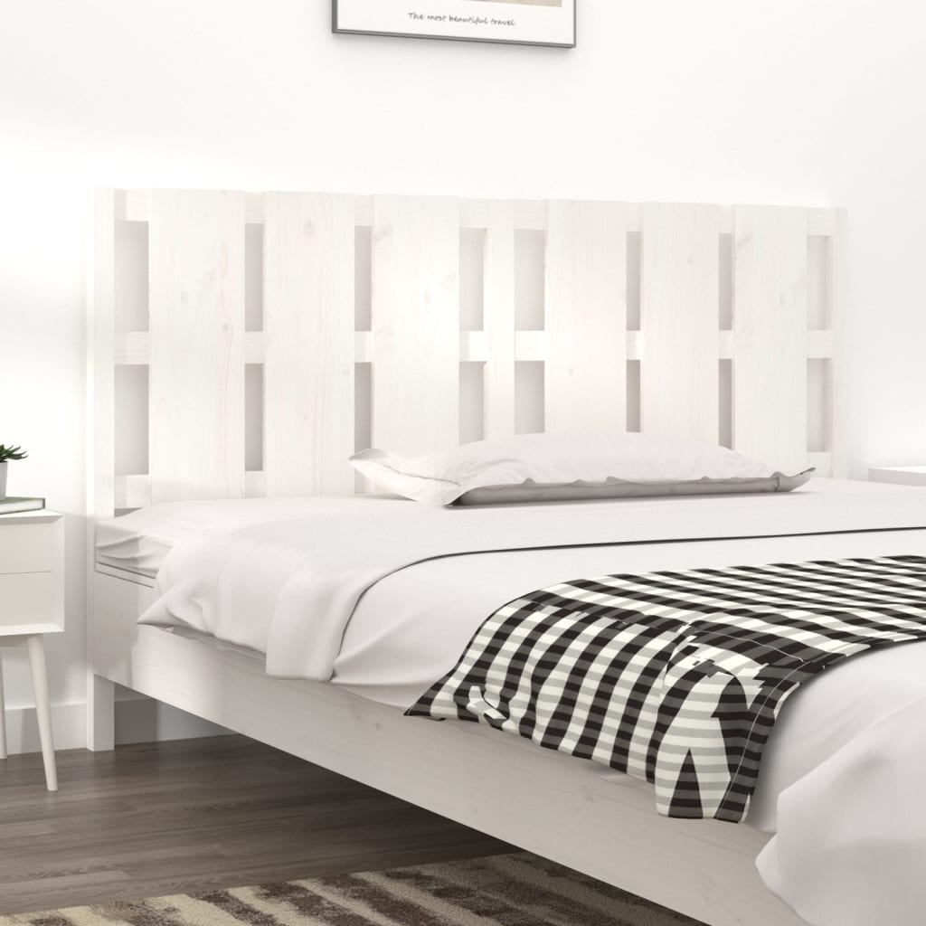 Bed Headboard 155.5 Cm Solid Wood Pine