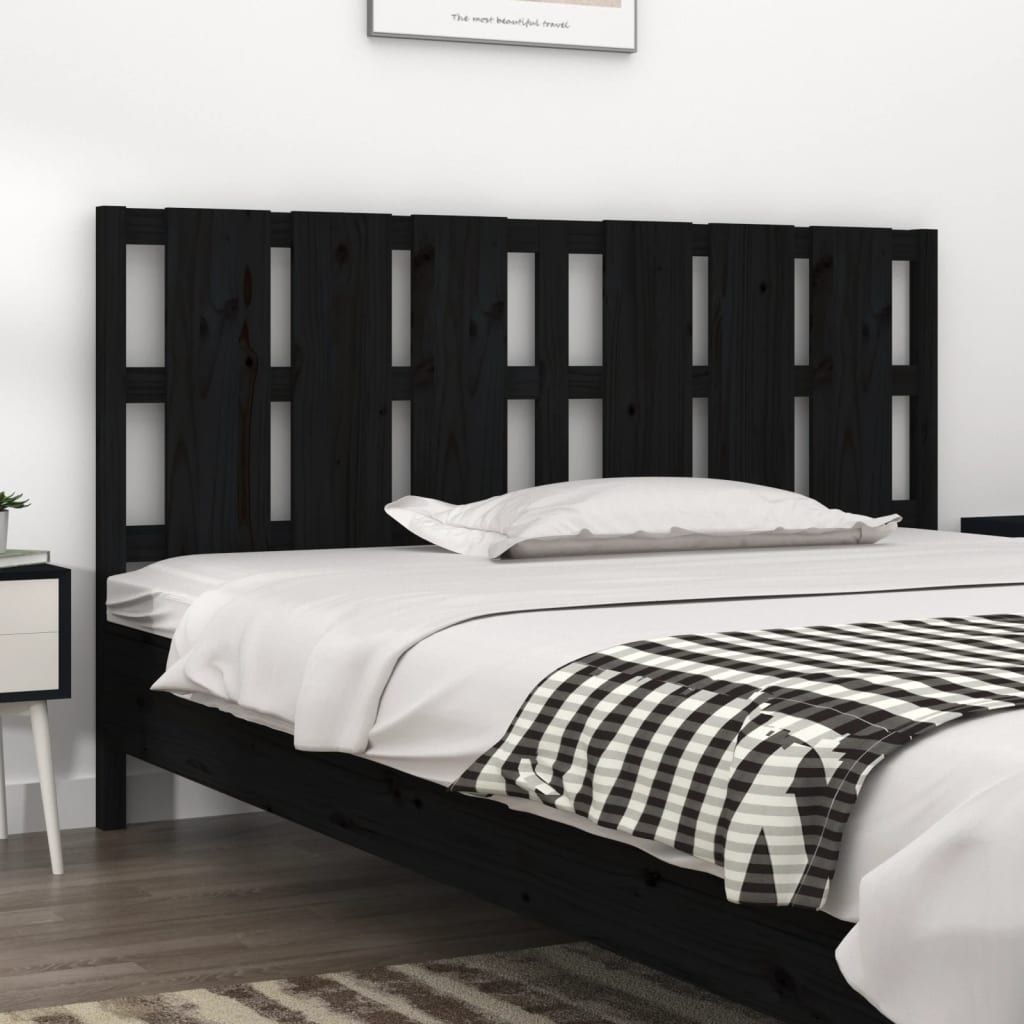 Bed Headboard 155.5 Cm Solid Wood Pine