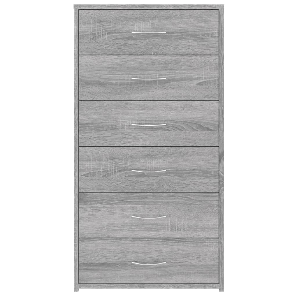 Sideboard With 6 Drawers 50X34X96 Cm Engineered Wood