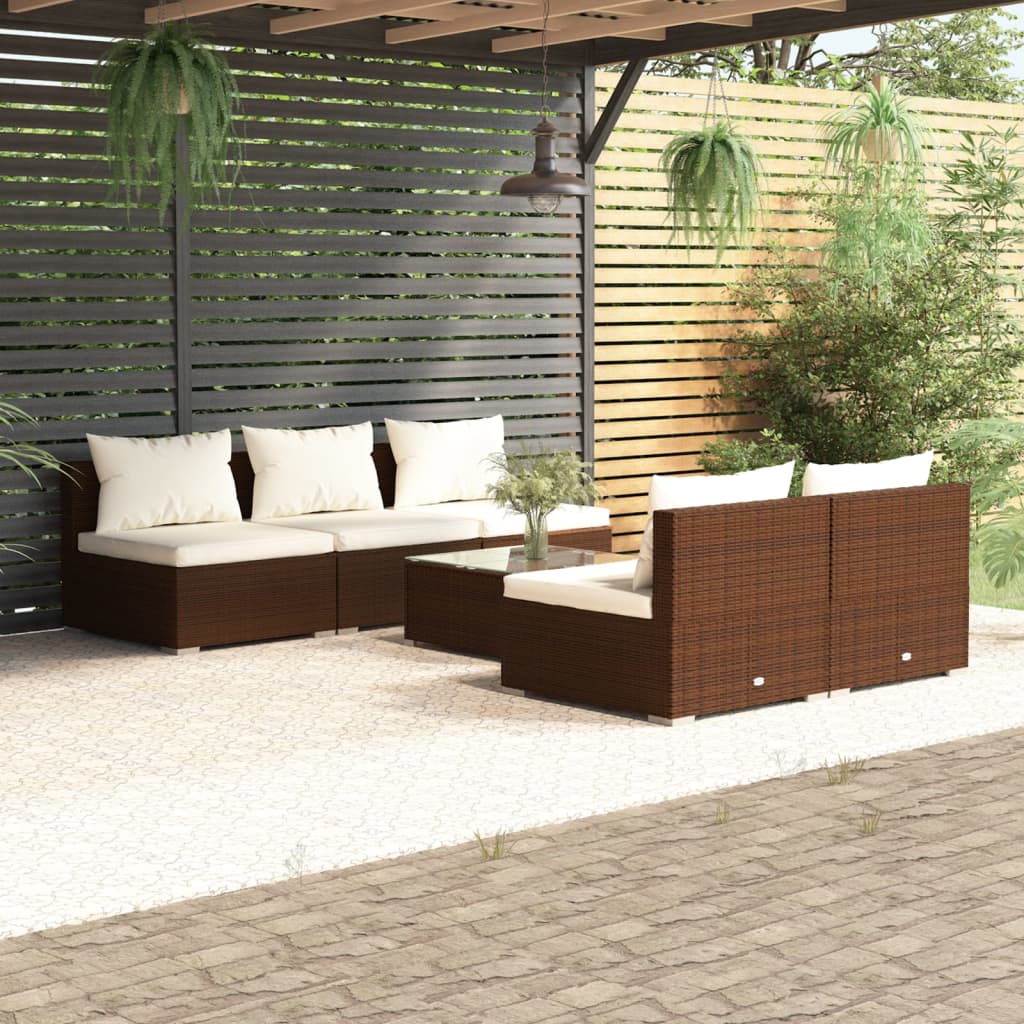 9 Piece Garden Lounge Set With Cushions Poly Rattan Grey