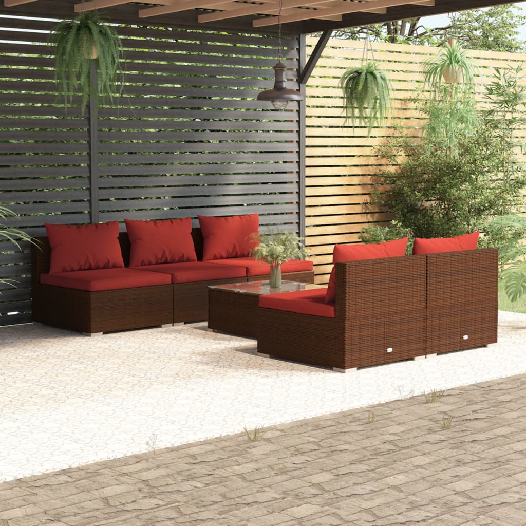 9 Piece Garden Lounge Set With Cushions Poly Rattan Grey