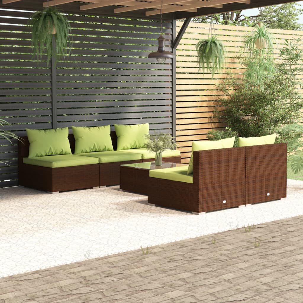 9 Piece Garden Lounge Set With Cushions Poly Rattan Grey