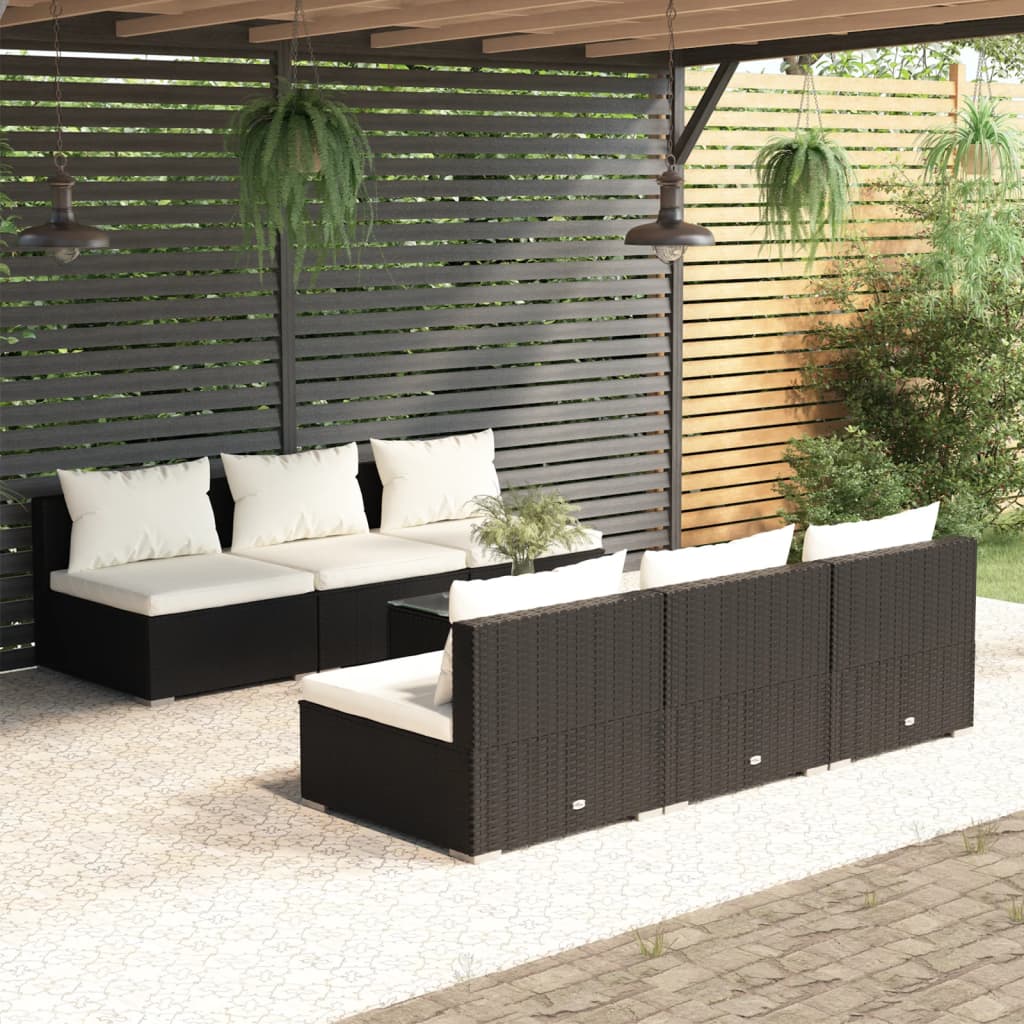 9 Piece Garden Lounge Set With Cushions Poly Rattan Grey