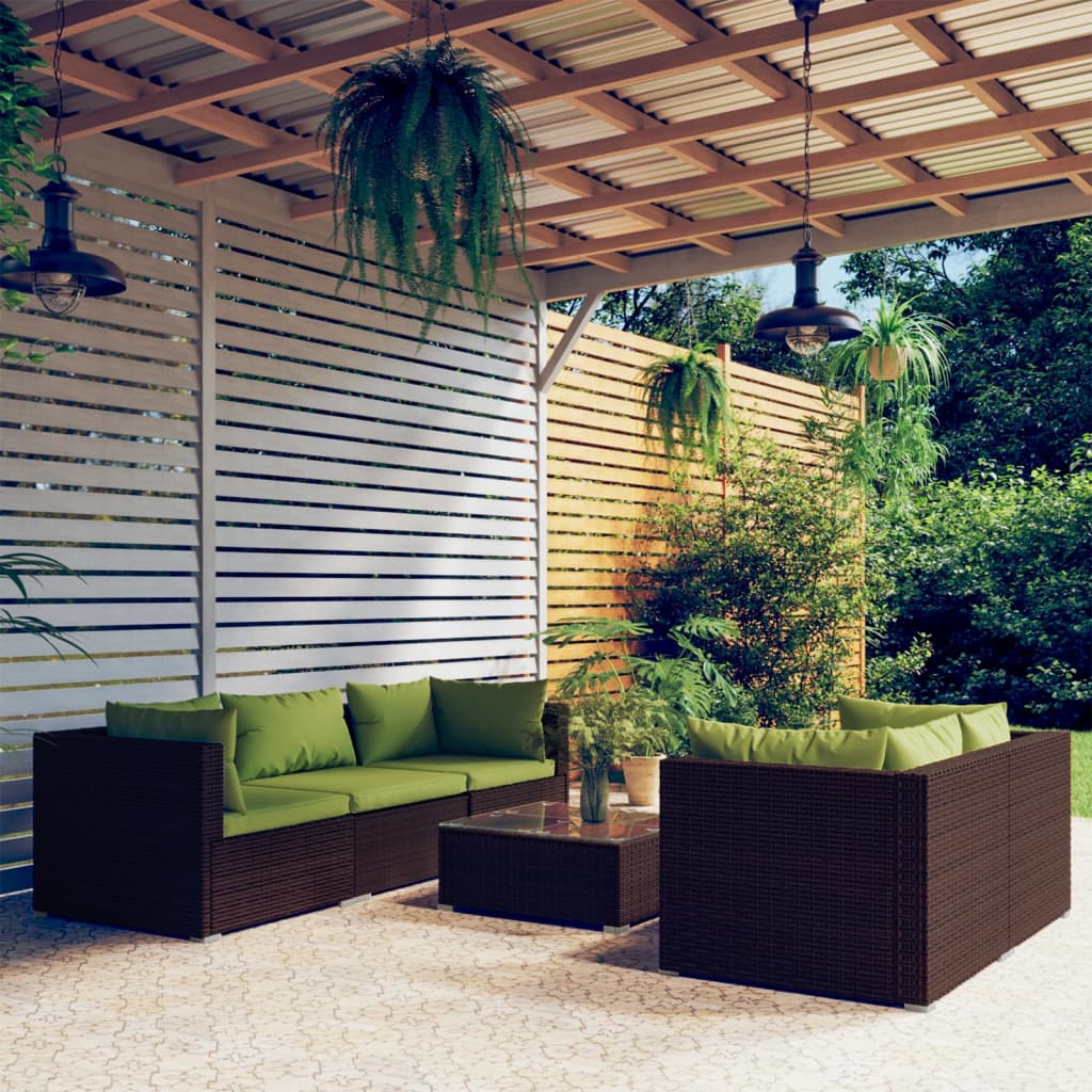 9 Piece Garden Lounge Set With Cushions Poly Rattan Grey