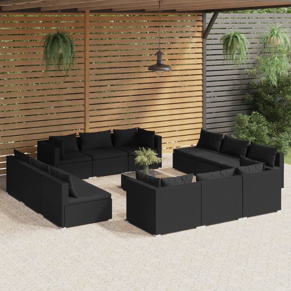 5 Piece Garden Lounge Set With Cushions Poly Rattan Grey
