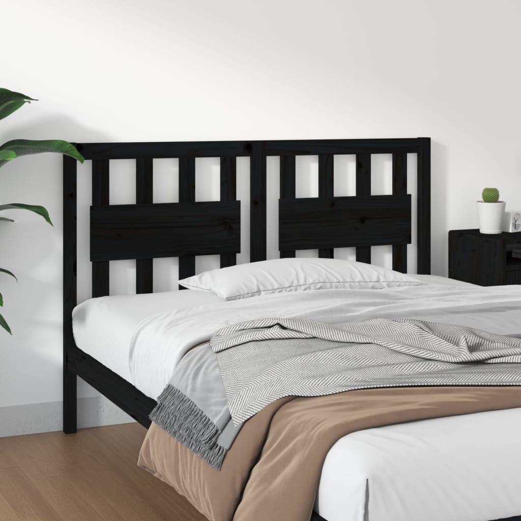 Bed Headboard 185.5 Cm Solid Wood Pine