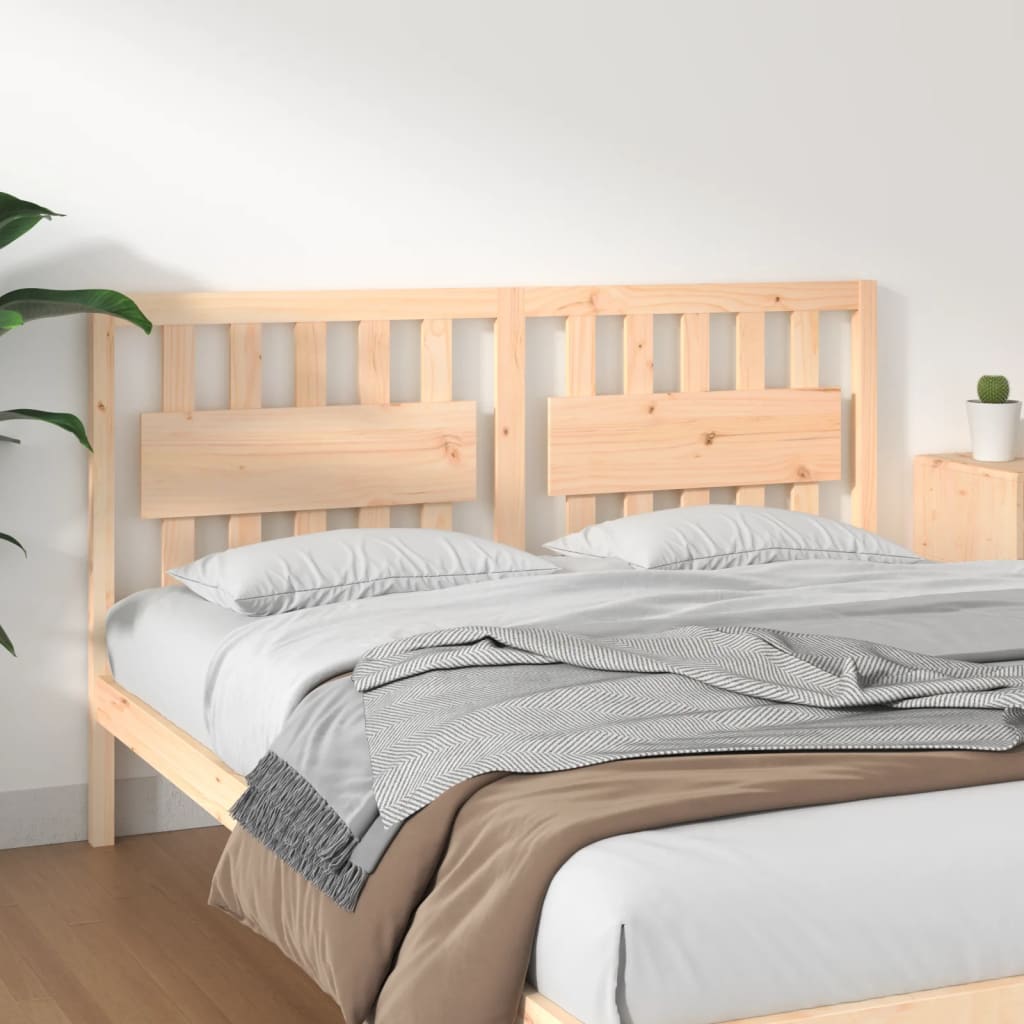 Bed Headboard 185.5 Cm Solid Wood Pine