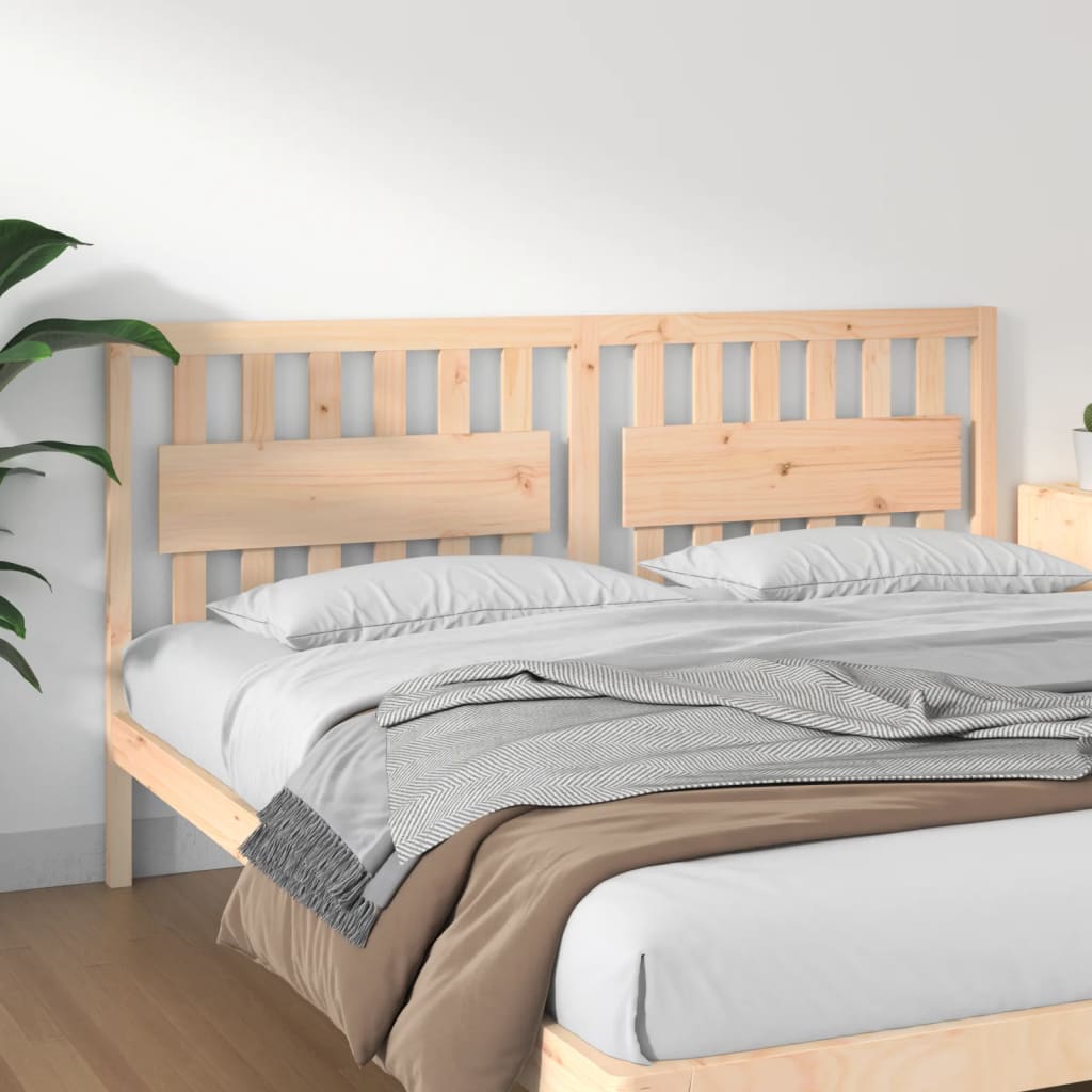 Bed Headboard 185.5 Cm Solid Wood Pine