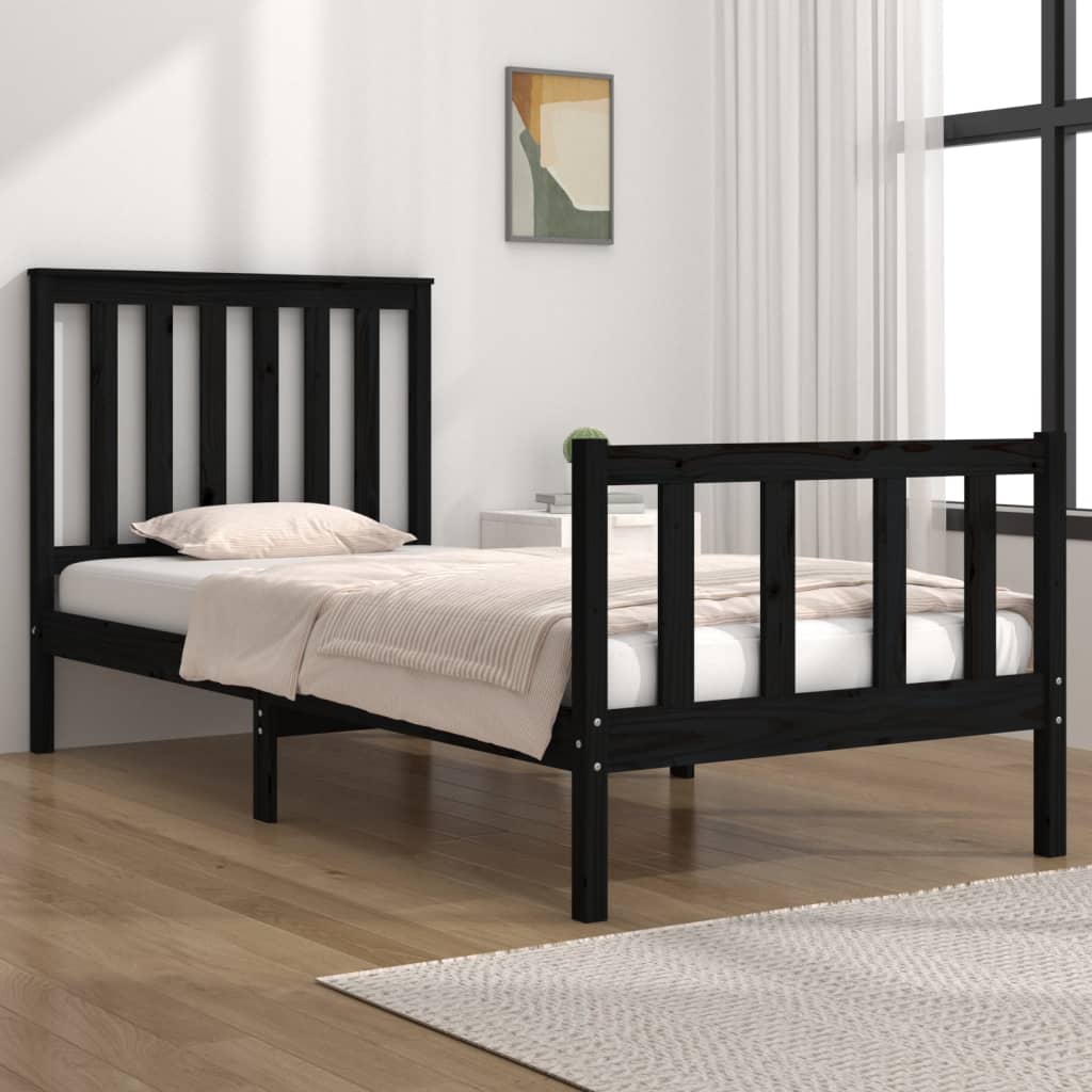 Bed Frame Without Mattress Solid Wood Pine 183X203 Cm King