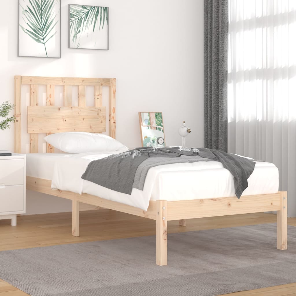Bed Frame Without Mattress Solid Wood 183X203 Cm King