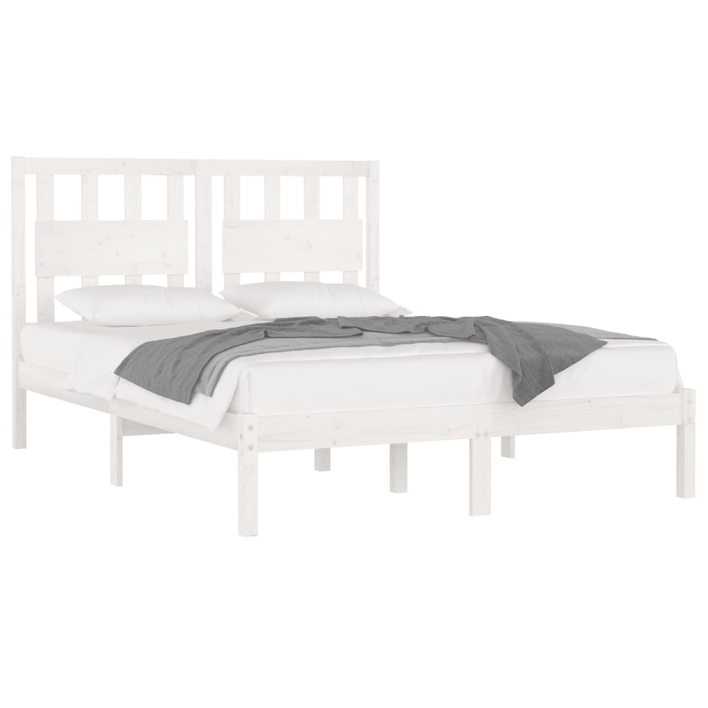 Bed Frame Without Mattress Solid Wood 183X203 Cm King