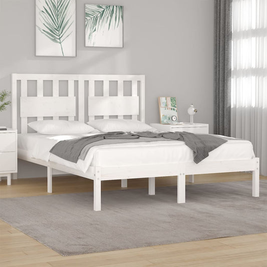 Bed Frame Without Mattress Solid Wood 183X203 Cm King