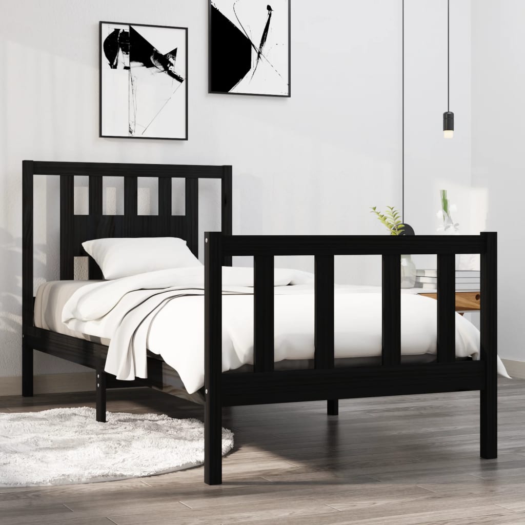 Bed Frame Without Mattress Solid Wood Pine 183X203 Cm King