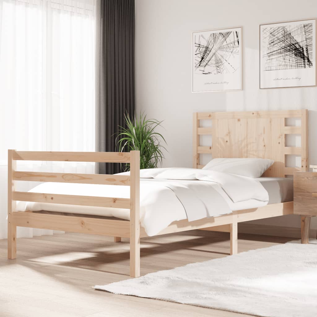 Bed Frame Without Mattress Solid Wood Pine