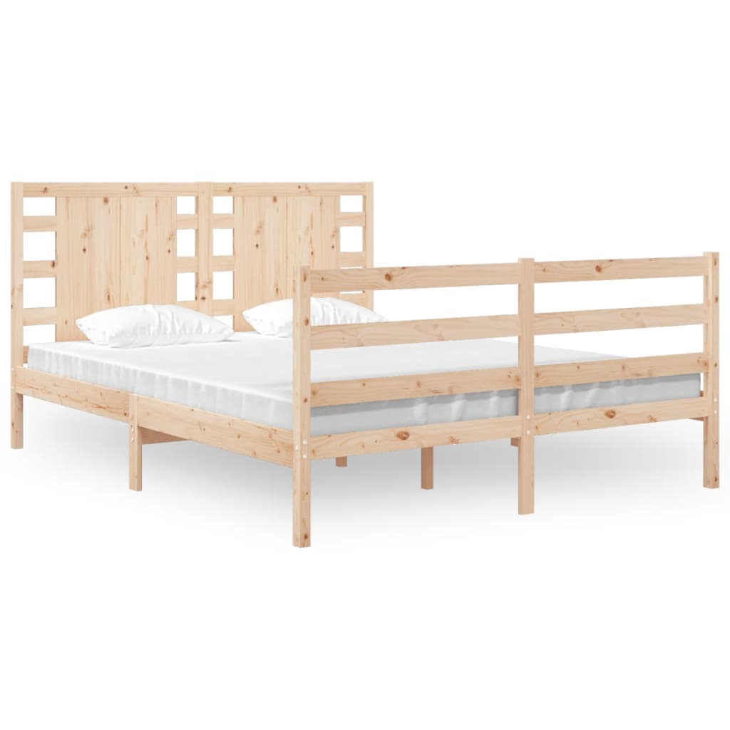 Bed Frame Without Mattress Solid Wood Pine