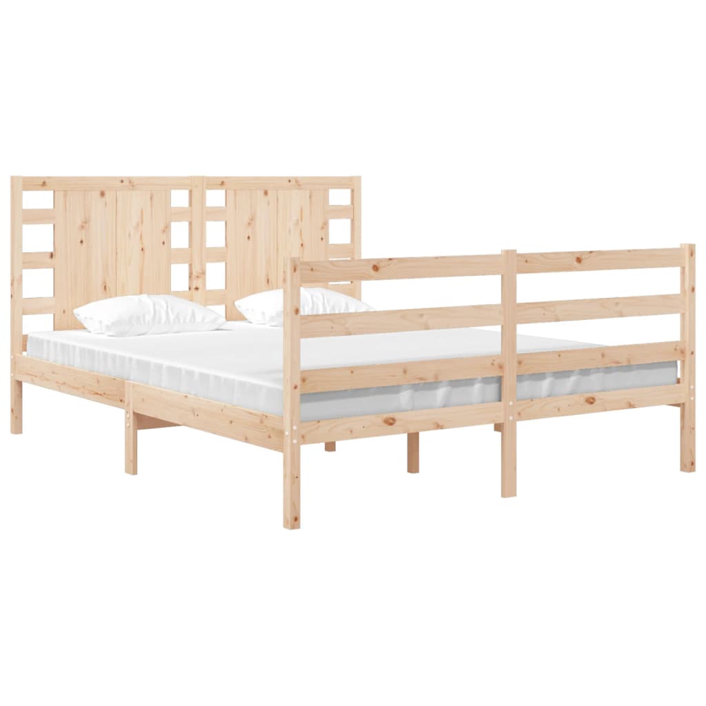 Bed Frame Without Mattress Solid Wood Pine