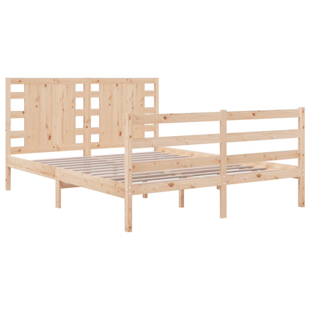 Bed Frame Without Mattress Solid Wood Pine