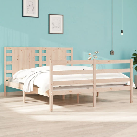 Bed Frame Without Mattress Solid Wood Pine
