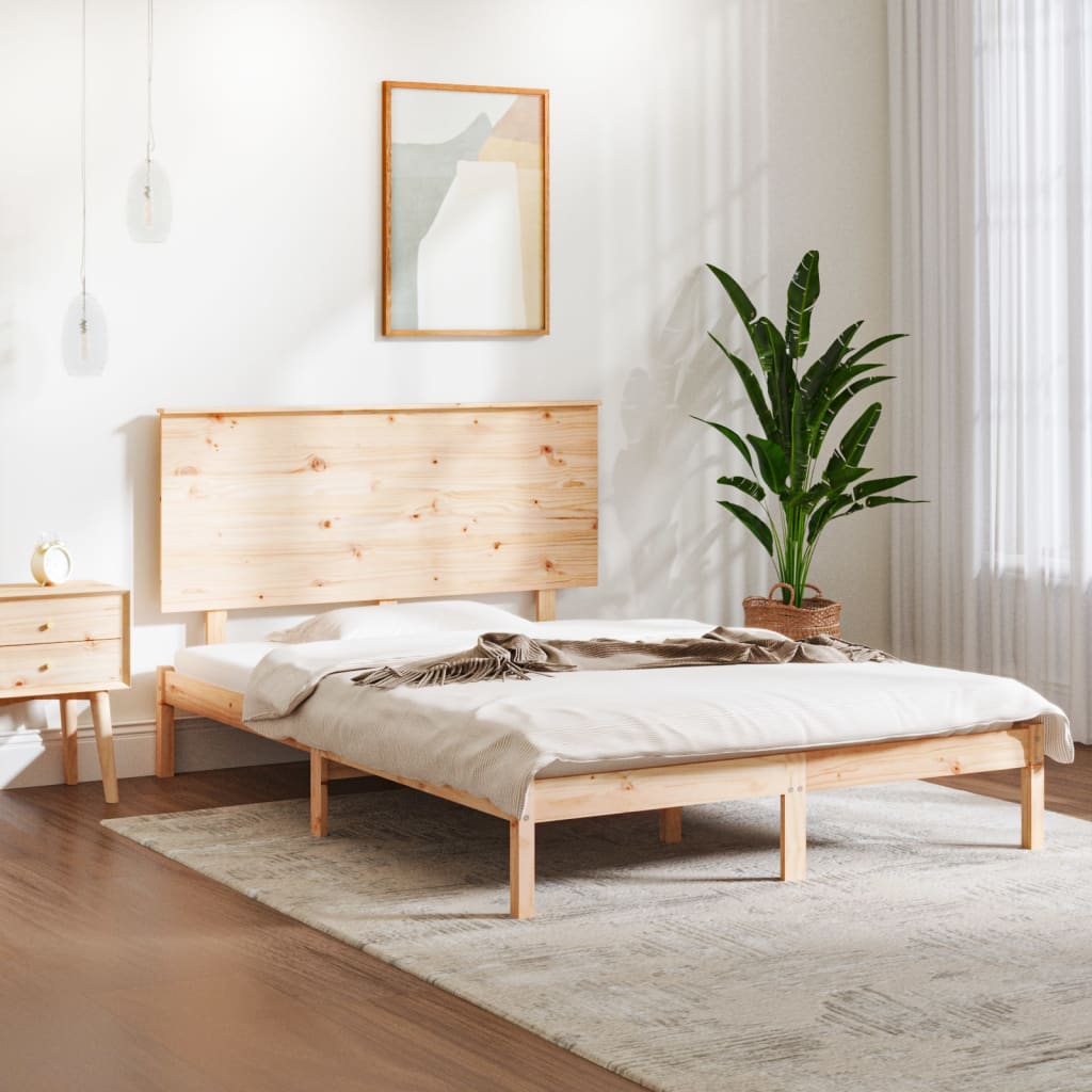 Bed Frame Without Mattress 183X203 Cm King Solid Wood