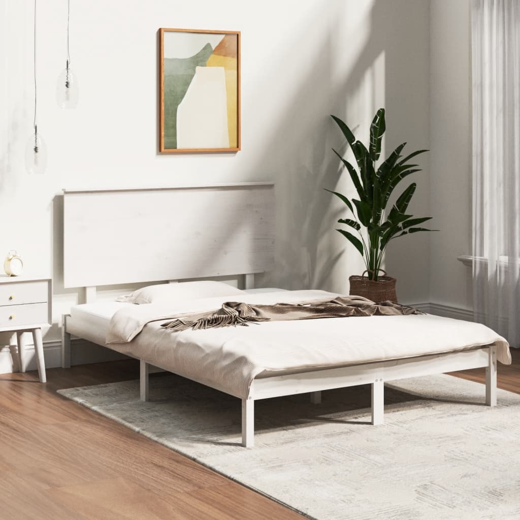 Bed Frame Without Mattress 183X203 Cm King Solid Wood