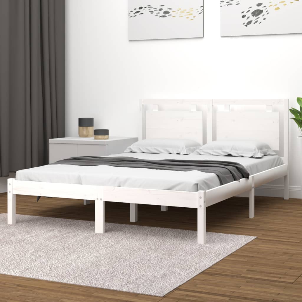 Bed Frame Without Mattress 183X203 Cm King Solid Wood