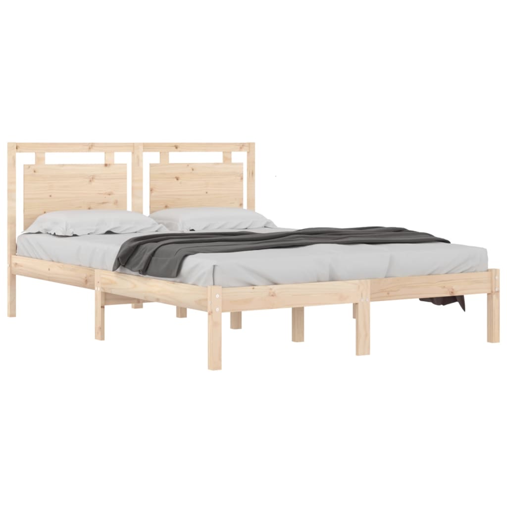 Bed Frame Without Mattress 183X203 Cm King Solid Wood
