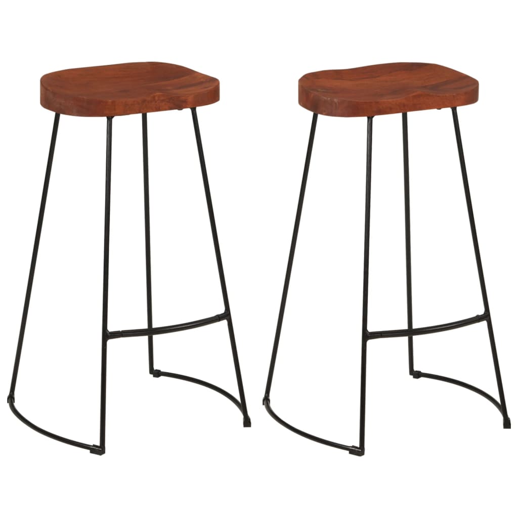 Gavin Bar Stools 2 Pcs 50X40X78 Cm Solid Wood Mango