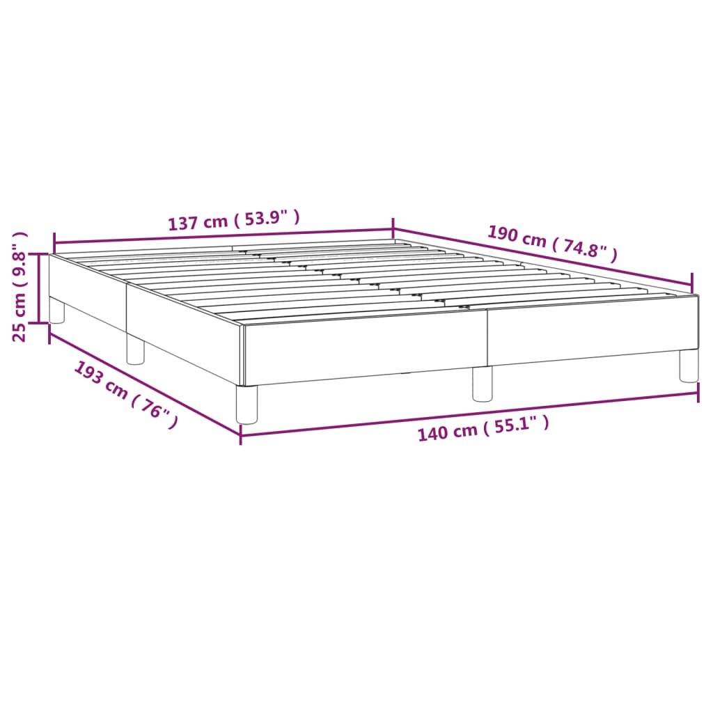 Bed Frame Without Mattress 137X187 Cm Double Fabric